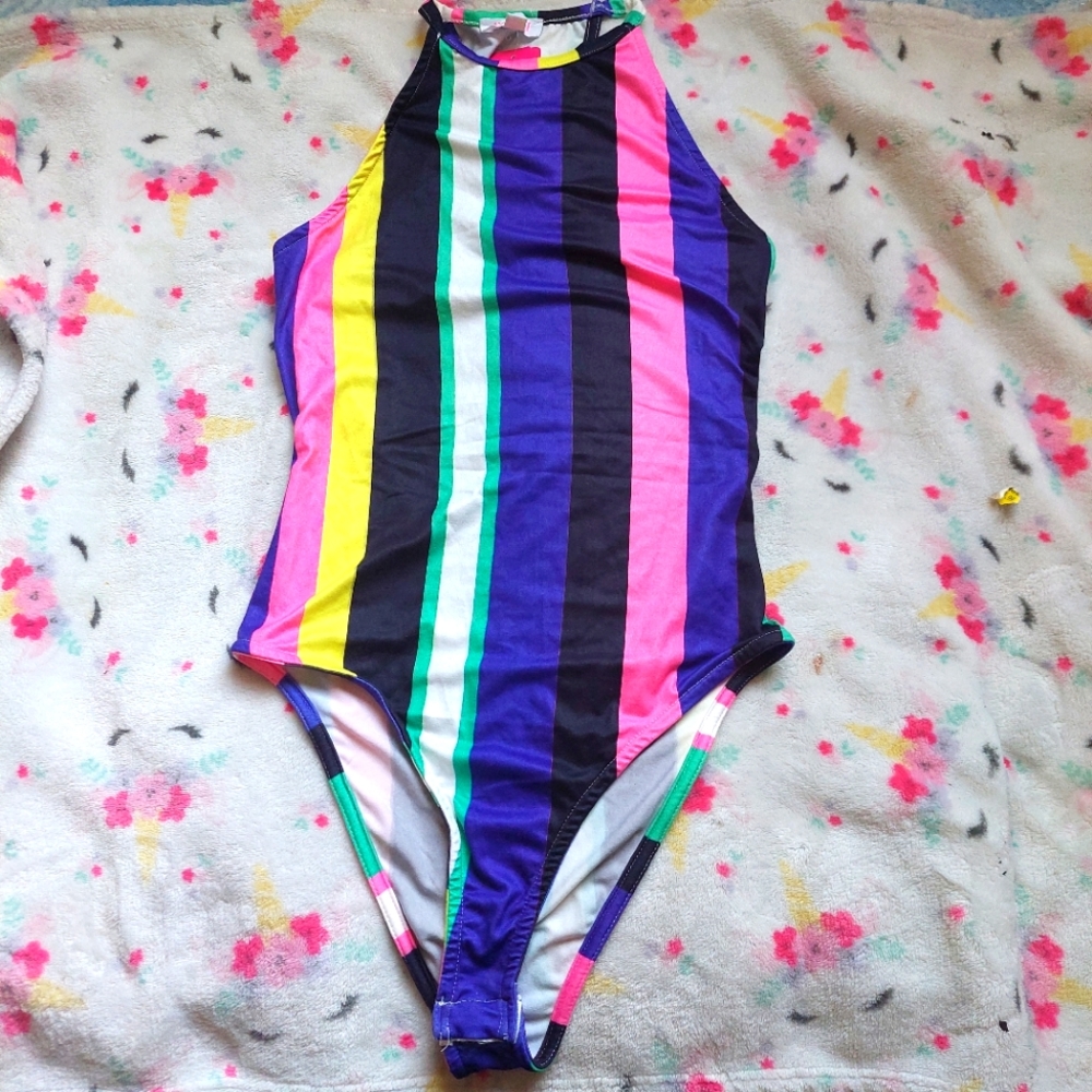 Colorful Striped Bodysuit